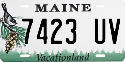 ME license plate 7423UV