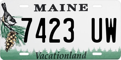 ME license plate 7423UW