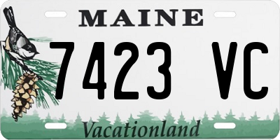 ME license plate 7423VC