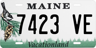 ME license plate 7423VE