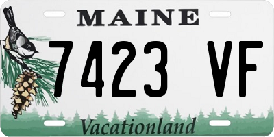 ME license plate 7423VF