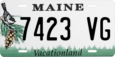 ME license plate 7423VG