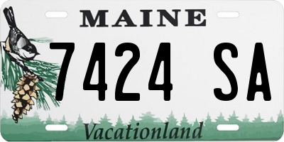 ME license plate 7424SA