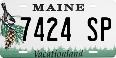 ME license plate 7424SP