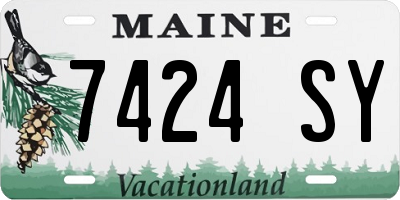 ME license plate 7424SY