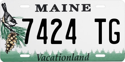 ME license plate 7424TG