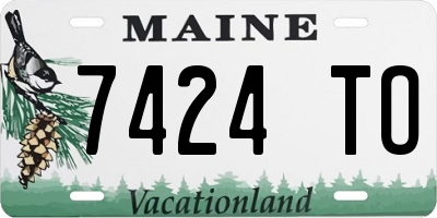 ME license plate 7424TO