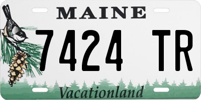 ME license plate 7424TR