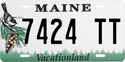 ME license plate 7424TT