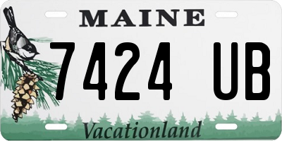 ME license plate 7424UB