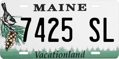 ME license plate 7425SL