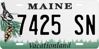 ME license plate 7425SN