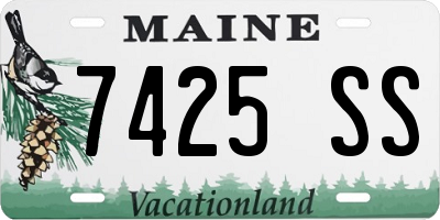 ME license plate 7425SS