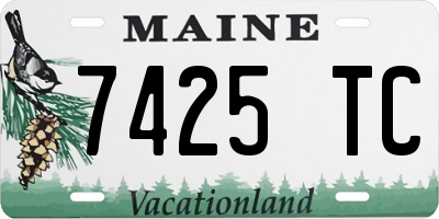 ME license plate 7425TC