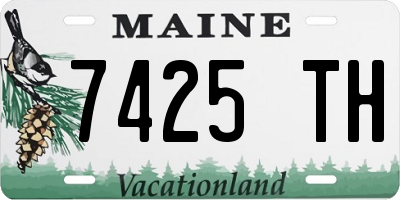 ME license plate 7425TH