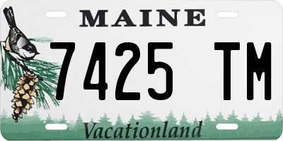 ME license plate 7425TM