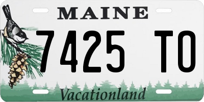ME license plate 7425TO