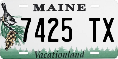 ME license plate 7425TX
