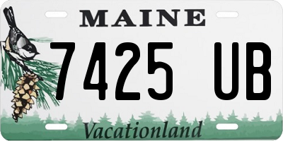 ME license plate 7425UB