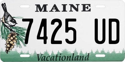 ME license plate 7425UD
