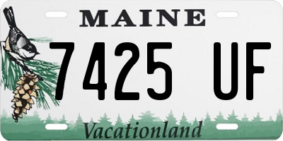 ME license plate 7425UF