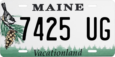 ME license plate 7425UG