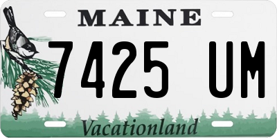 ME license plate 7425UM