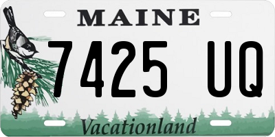ME license plate 7425UQ