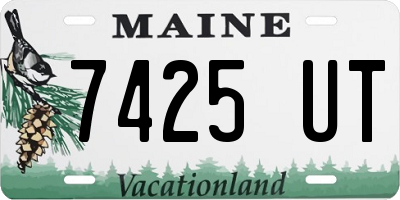 ME license plate 7425UT