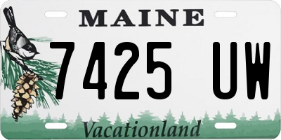 ME license plate 7425UW