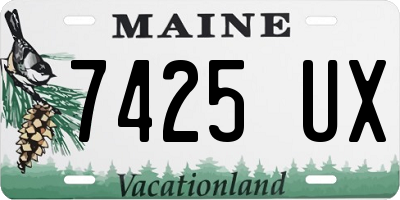ME license plate 7425UX