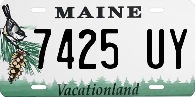 ME license plate 7425UY