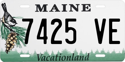 ME license plate 7425VE