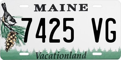 ME license plate 7425VG