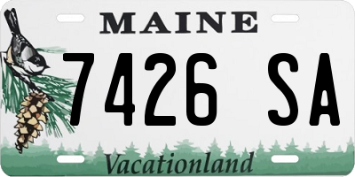 ME license plate 7426SA