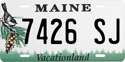 ME license plate 7426SJ