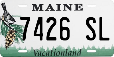 ME license plate 7426SL