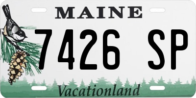 ME license plate 7426SP