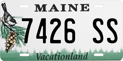 ME license plate 7426SS