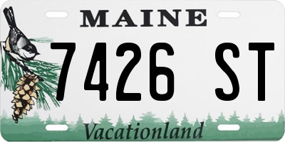 ME license plate 7426ST
