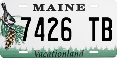 ME license plate 7426TB