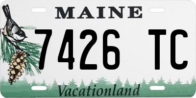 ME license plate 7426TC