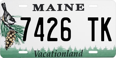 ME license plate 7426TK