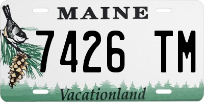 ME license plate 7426TM