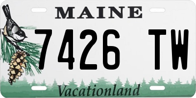 ME license plate 7426TW
