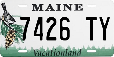 ME license plate 7426TY