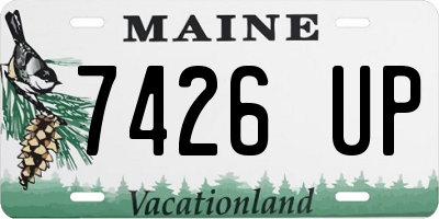 ME license plate 7426UP