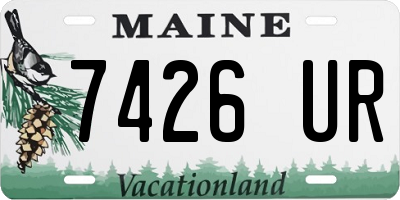 ME license plate 7426UR