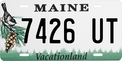 ME license plate 7426UT