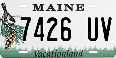 ME license plate 7426UV